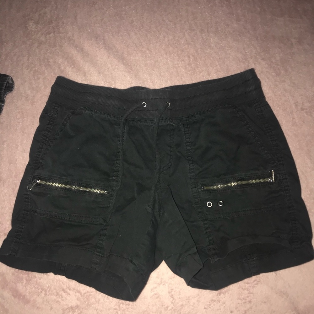 black jean shorts